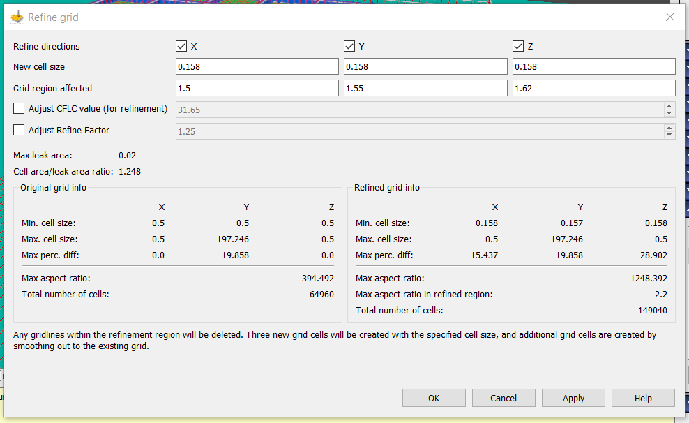 Automatic grid refinement for jet leaks and jet fires